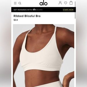 Alo Ribbed Blissful Bra